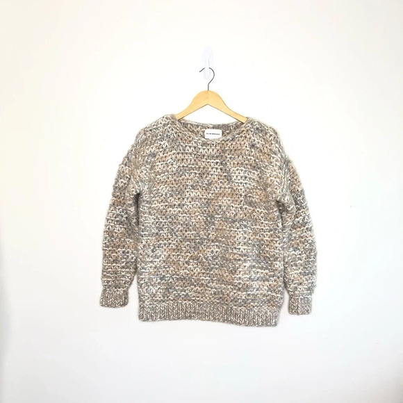 Club Monaco Chunky Pastel Mix Baby Alpaca Blend Knit Sweater Medium - Picture 3 of 9